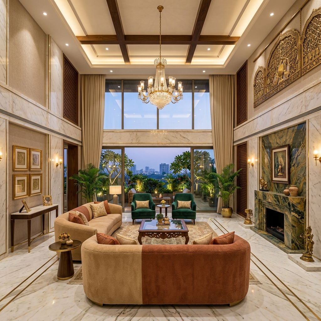 Luxury interior of a Saanskara Casa property